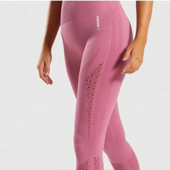 GYMSHARK Dusty Rose Energy Seamless Leggings - Picture 1 of 9